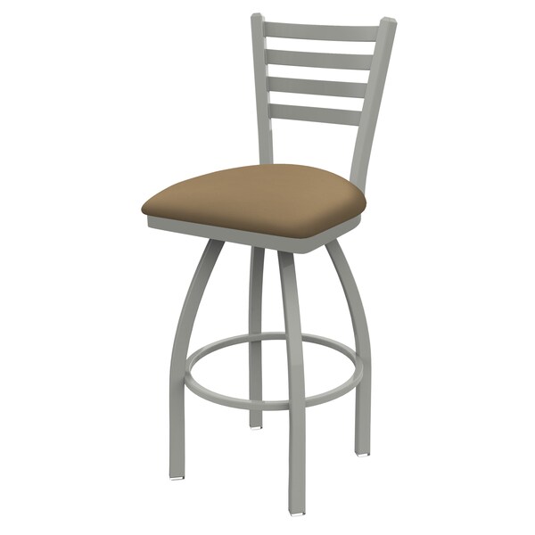 25" Swivel Counter Stool, Nickel Finish, Canter Sand Seat
